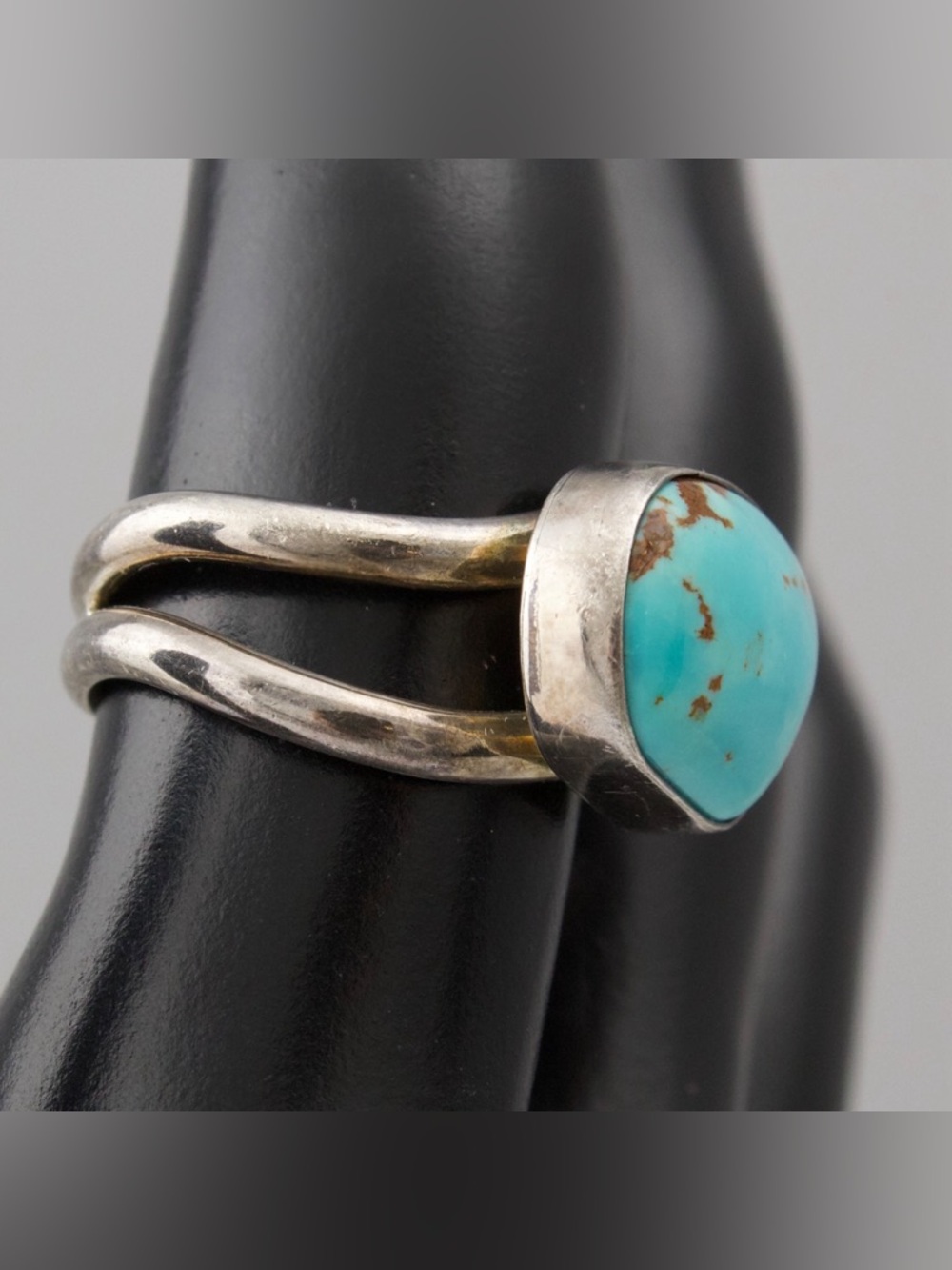 Genuine Turquoise Sterling Silver Ring by Jay King Desert Rose Trading Size 7 - Picture 7 of 7